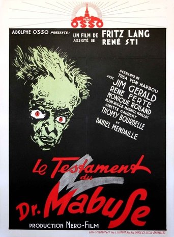The Testament of Dr. Mabuse Poster of The Testament of Dr. Mabuse