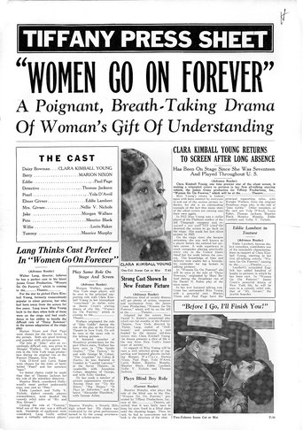 Women Go on Forever Poster of Women Go on Forever