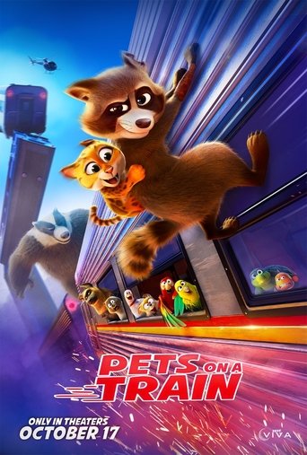 Pets on a Train Poster of Pets on a Train