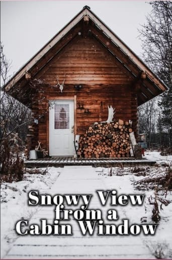 Poster of Snowy View from a Cabin Window