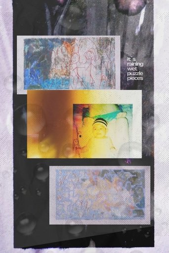 Poster of it's raining wet puzzle pieces