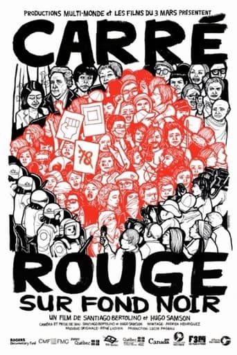 Poster of Carré rouge sur fond noir