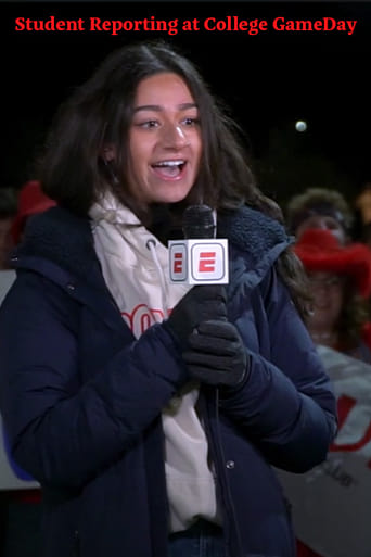 Poster of Student Reporting at College GameDay