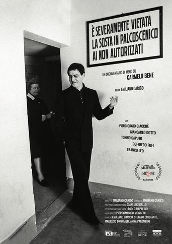 Poster of È severamente vietata la sosta in palcoscenico ai non autorizzati. Un documentario di meno su Carmelo Bene