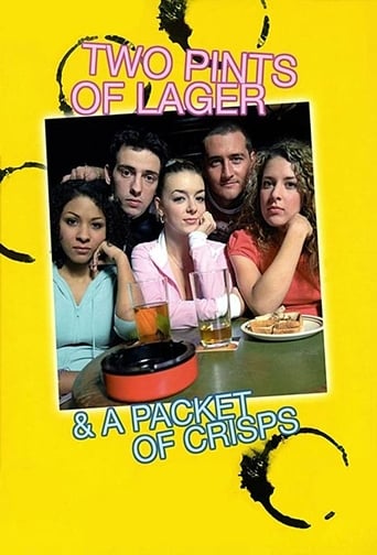 Poster of Two Pints of Lager and a Packet of Crisps