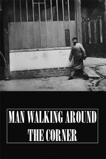 Poster of Man Walking Around a Corner