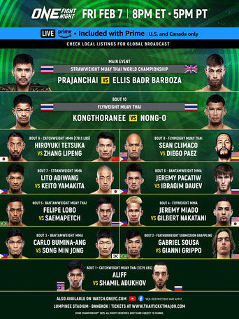 Poster of ONE Fight Night 28: Prajanchai vs. Barboza