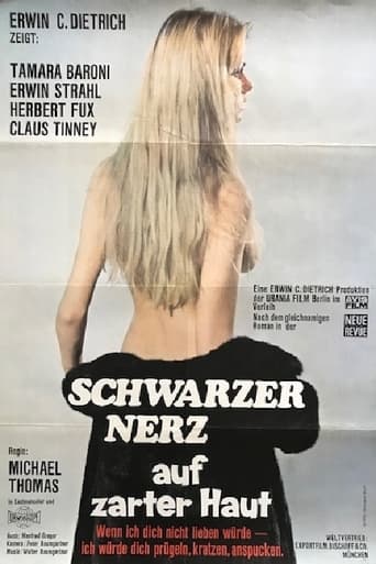 Poster of Schwarzer Nerz auf zarter Haut