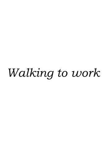 Poster of Walking to work