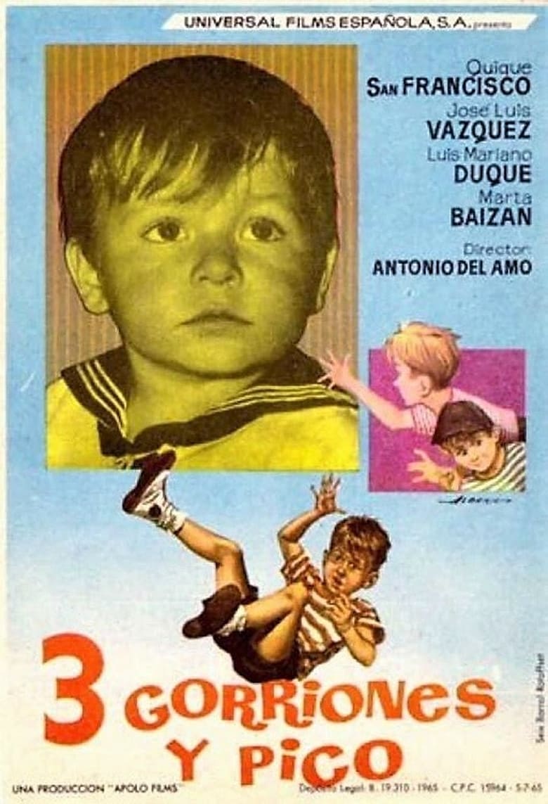 Poster of Tres gorriones y pico