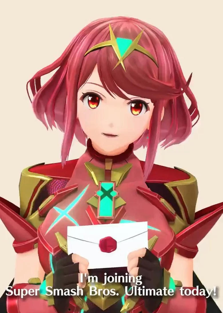 Poster of Pyra and Mythra Super Smash Bros. Ultimate Reveal | Nintendo Direct