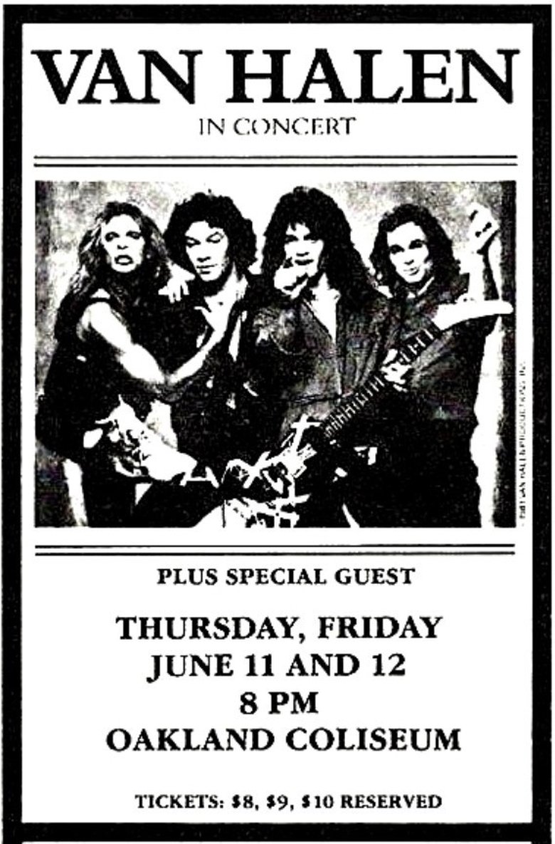 Poster of Van Halen: Oakland, CA @ Oakland Arena 1981
