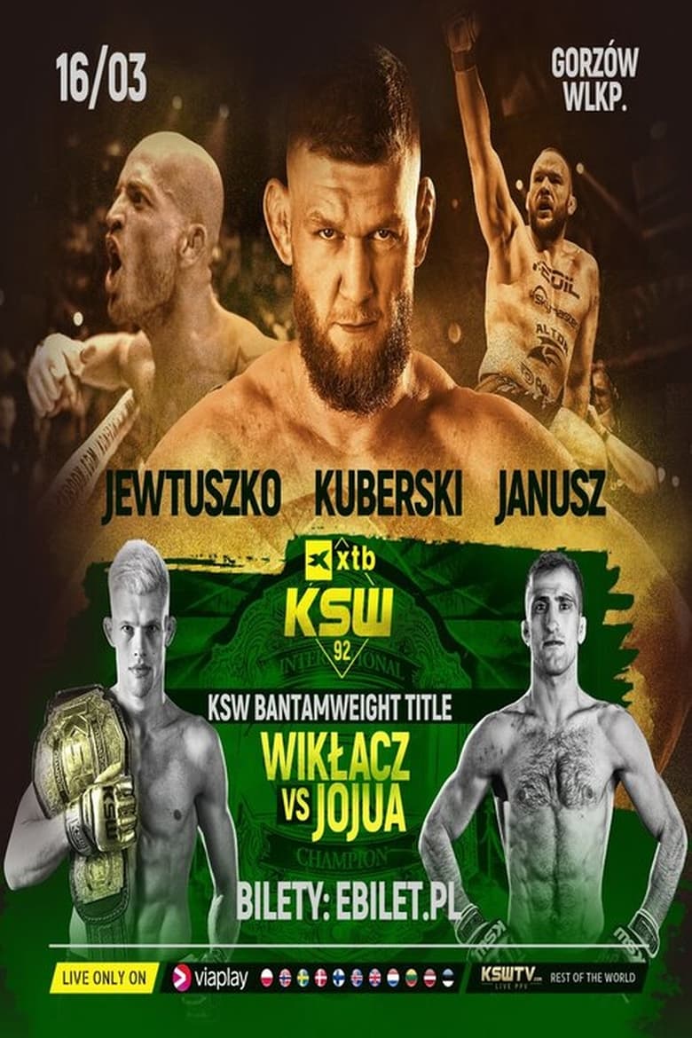 Poster of KSW 92: Wiklacz vs. Jojua