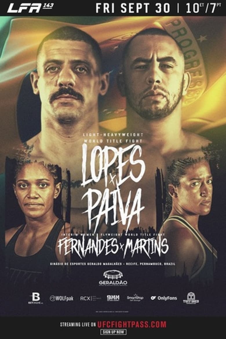 Poster of LFA 143: Lopes vs. Paiva