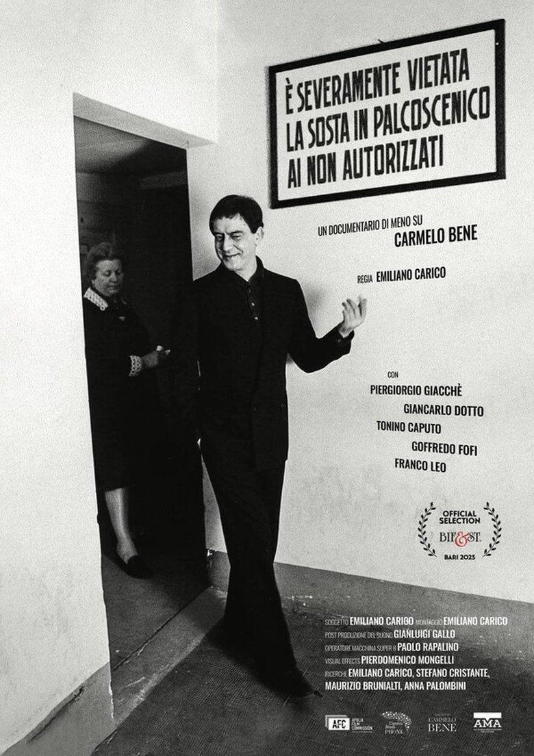 Poster of È severamente vietata la sosta in palcoscenico ai non autorizzati. Un documentario di meno su Carmelo Bene