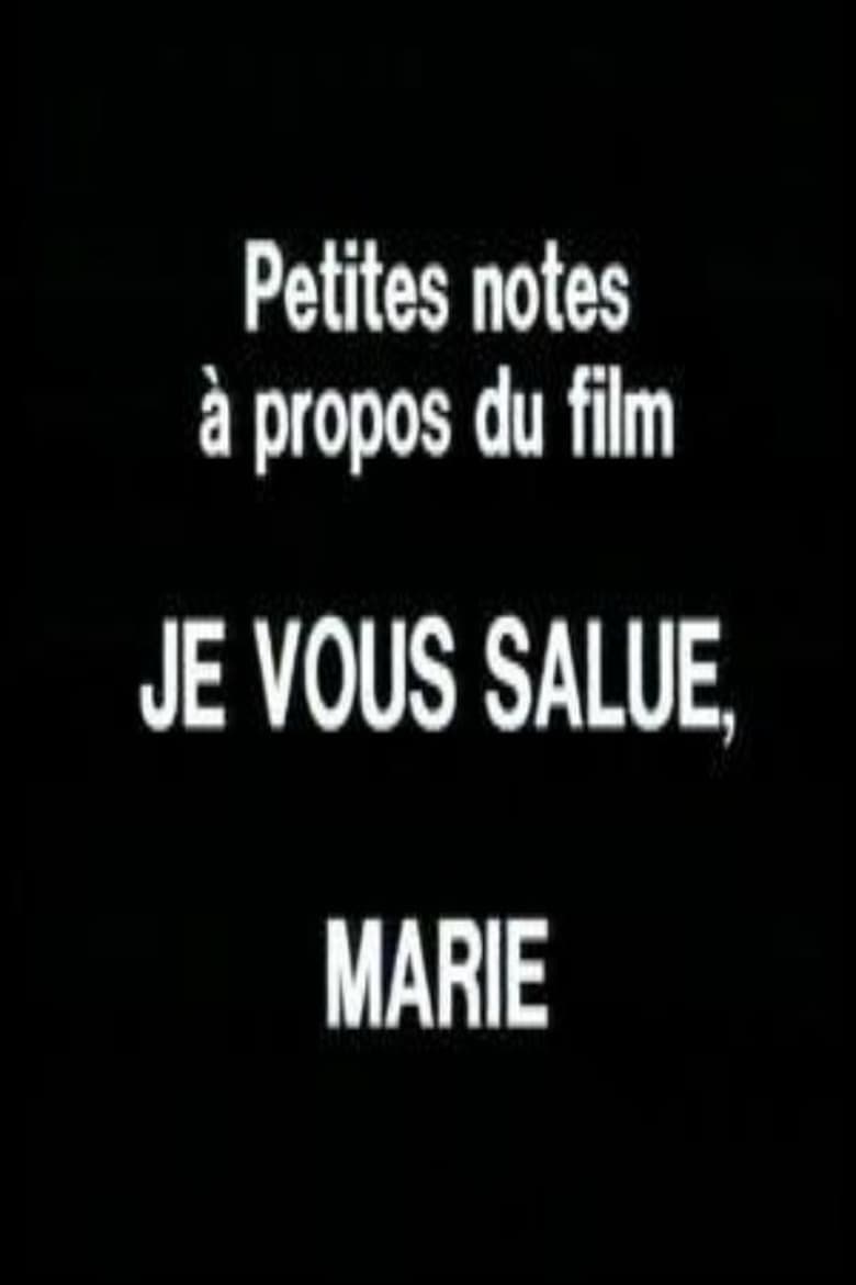 Poster of Petites notes à propos du film 'Je vous salue, Marie'