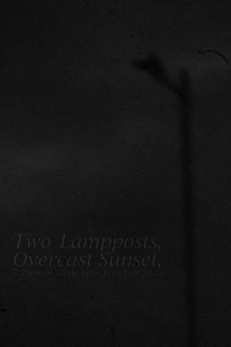 Poster of Two Lampposts, Overcast Sunset, 7.58pm-8.34pm Tues 17th Feb 2025