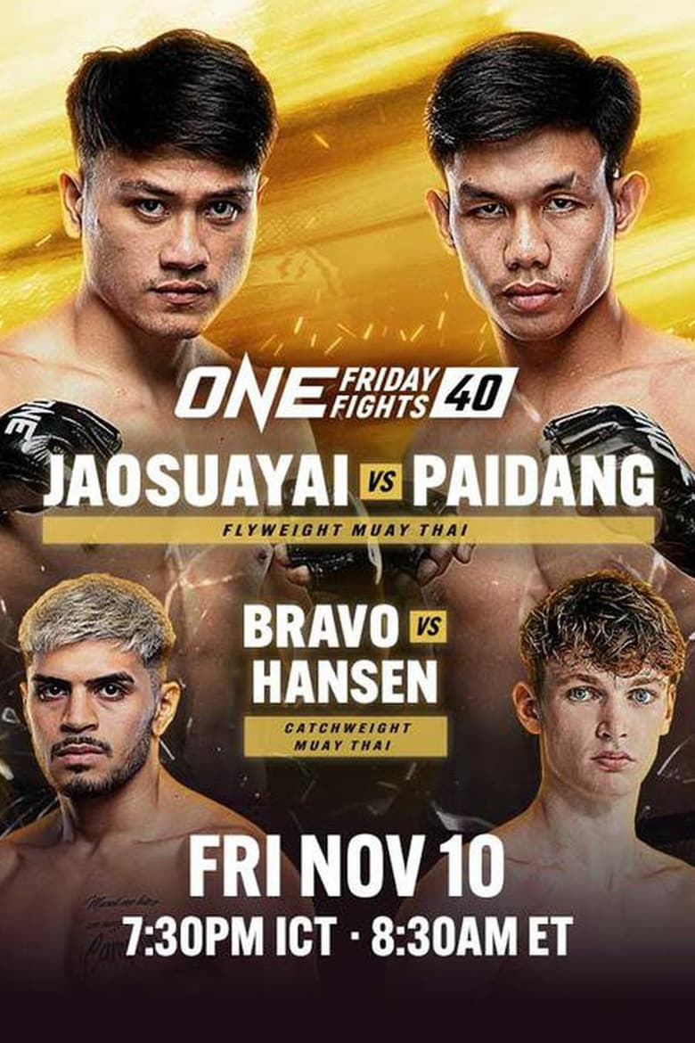 Poster of ONE Friday Fights 40: Jaosuayai vs. Paidang