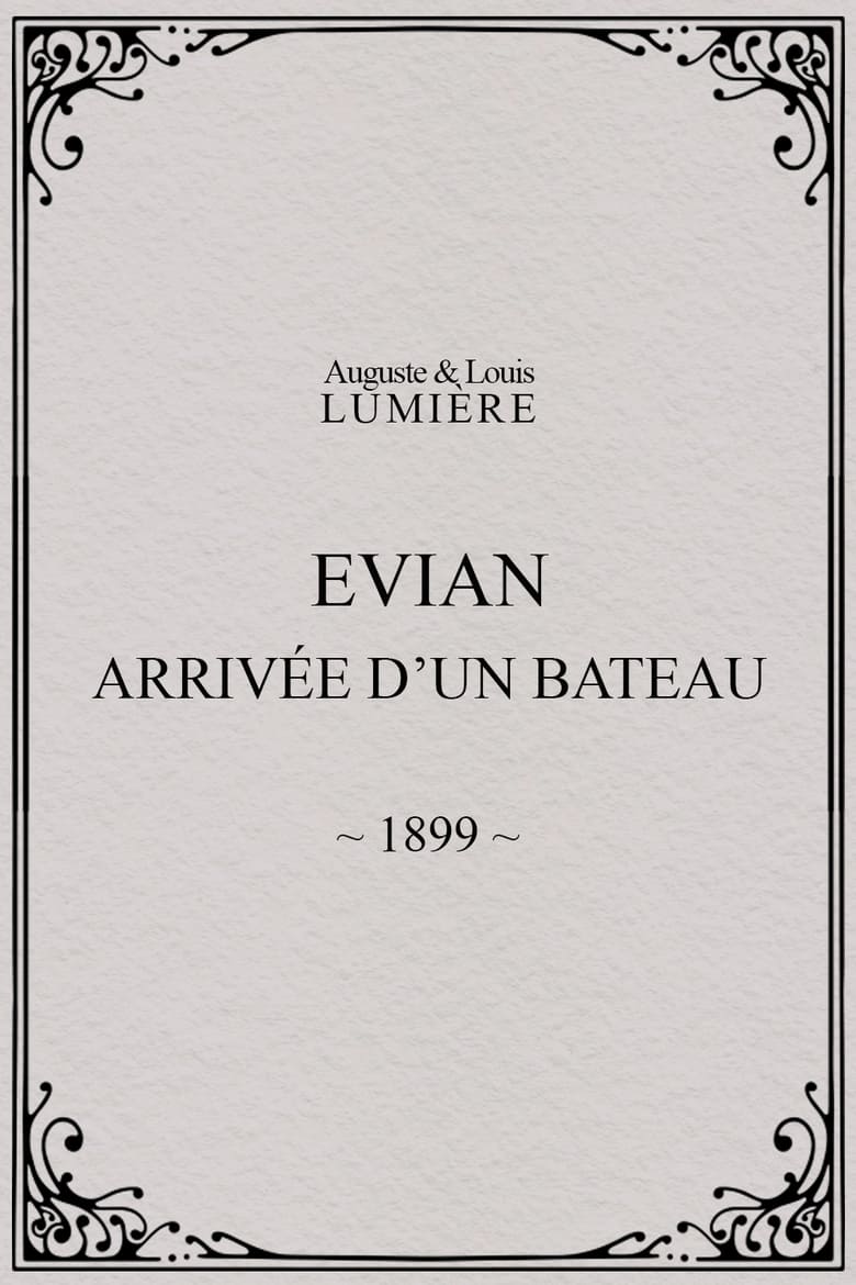 Poster of Evian : arrivée d’un bateau