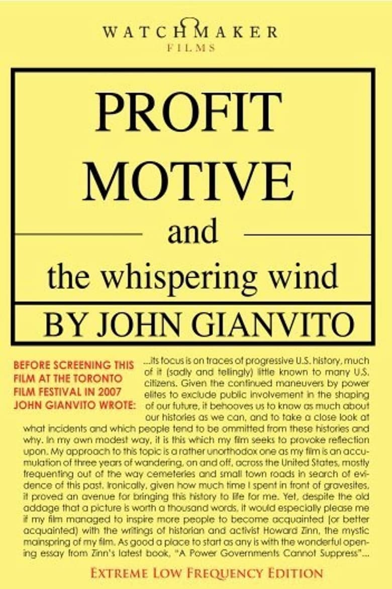 Poster of Profit Motive and the Whispering Wind