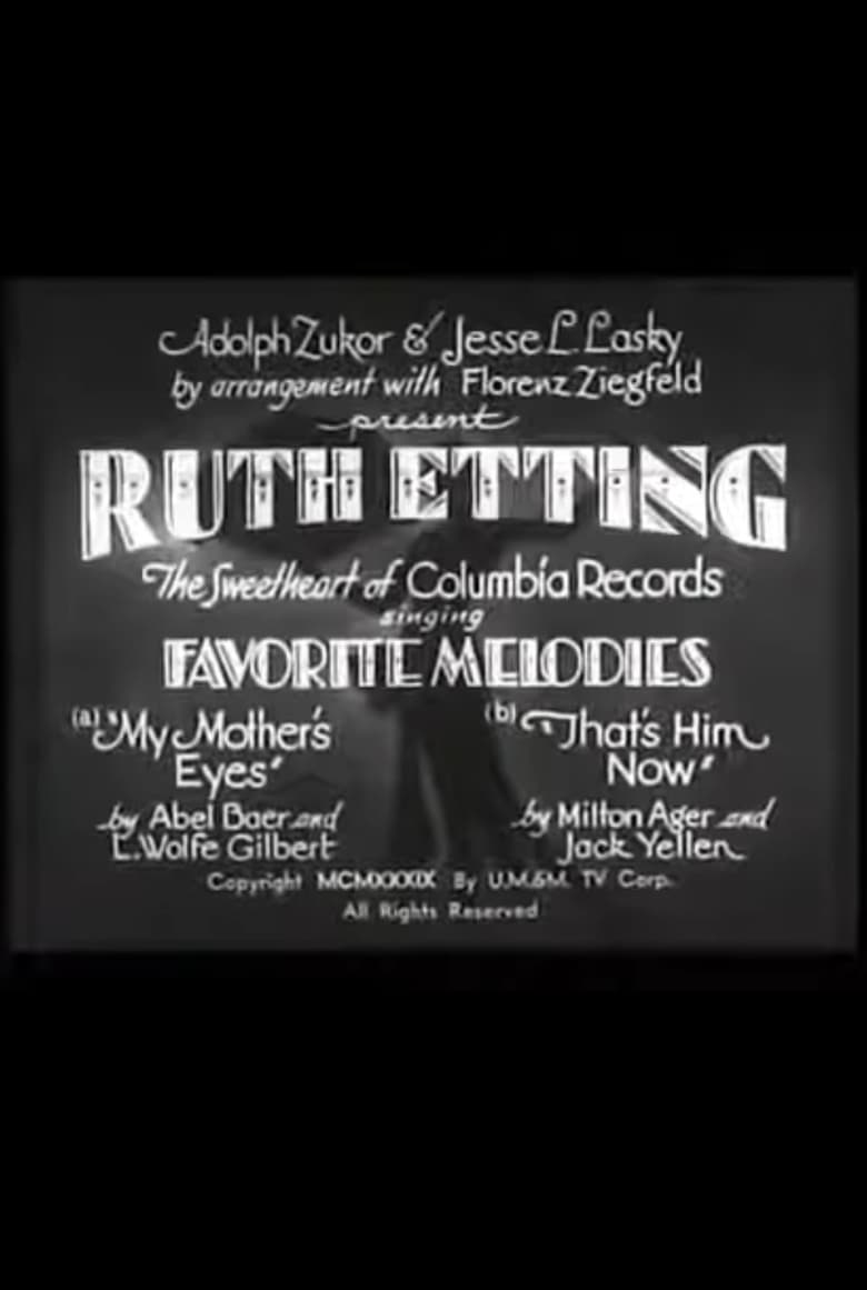 Poster of Ruth Etting in Favorite Melodies