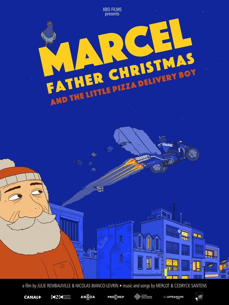 Poster of Marcel, Father Christmas (and the little pizza delivery boy)