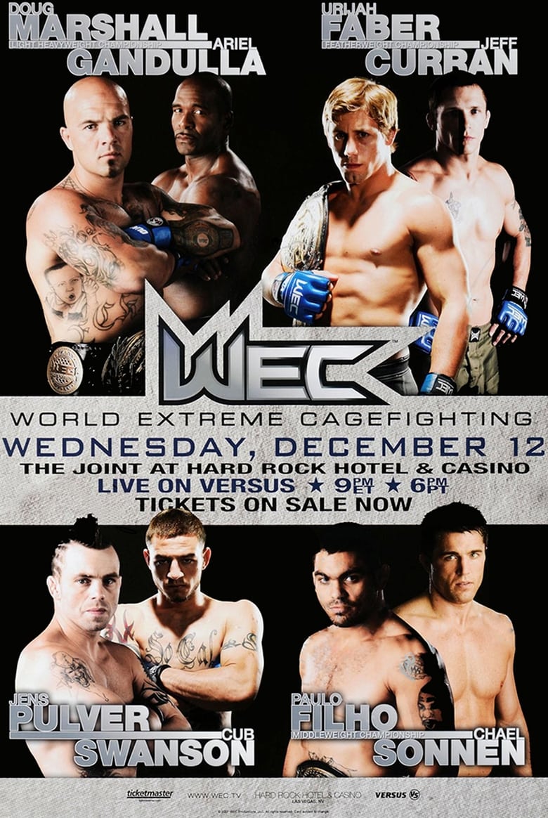 Poster of WEC 31: Faber vs. Curran