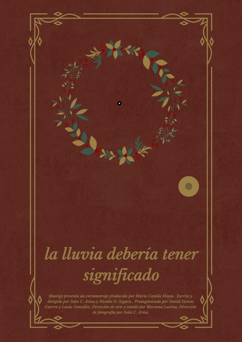 Poster of La lluvia debería tener significado