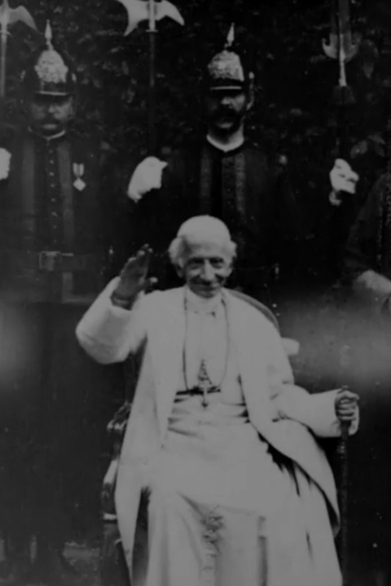 Poster of Pope Leo XIII Being Seated Bestowing Blessing