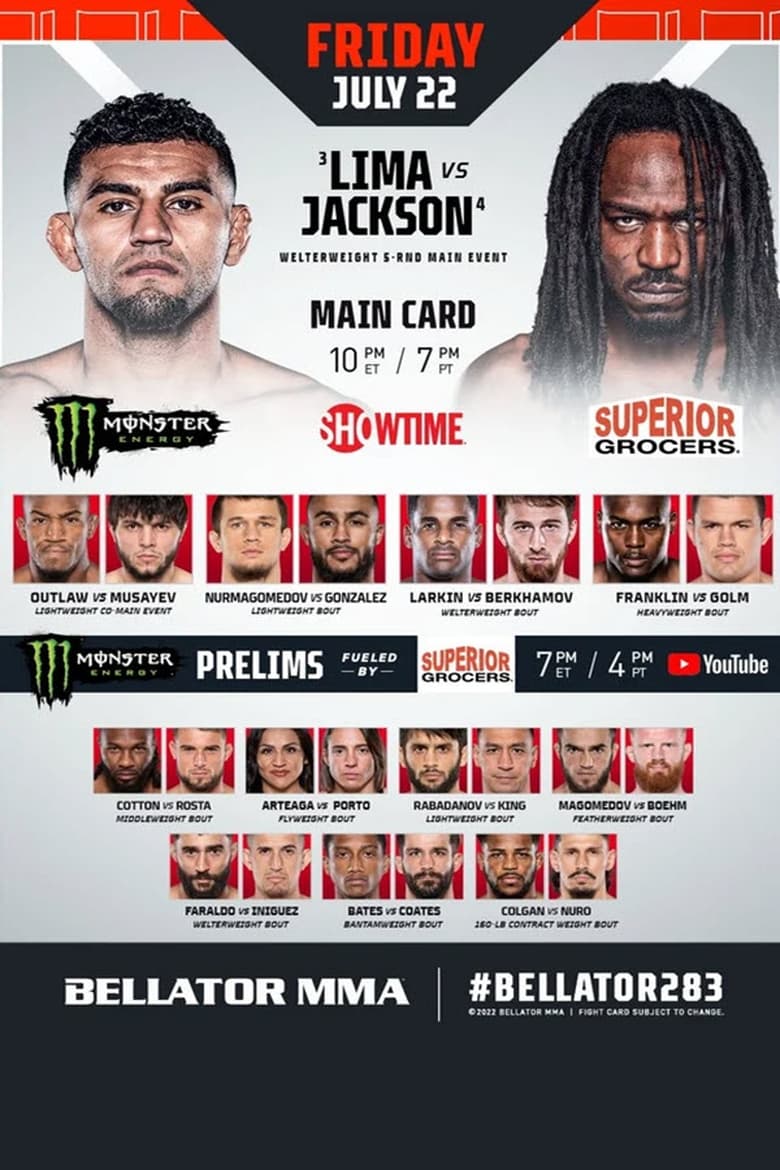 Poster of Bellator 283: Lima vs. Jackson