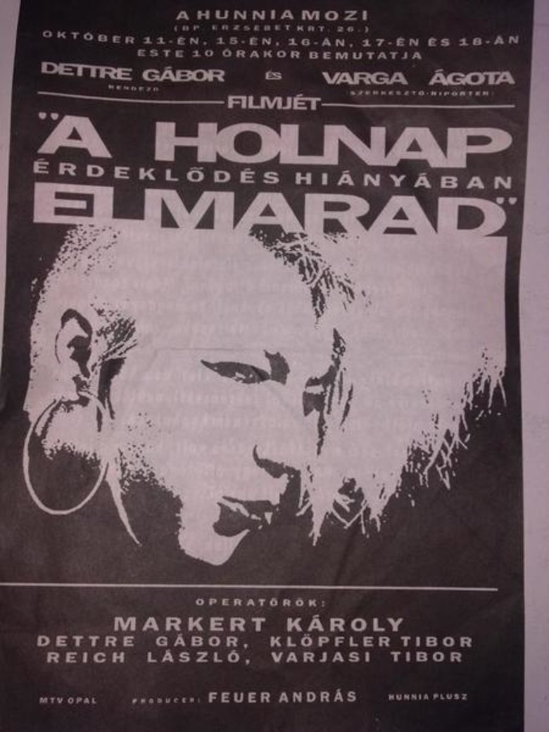 Poster of A holnap érdeklődés hiányában elmarad