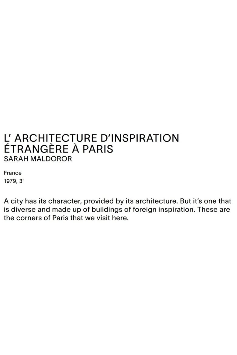 Poster of Foreign-Inspired Architecture in Paris
