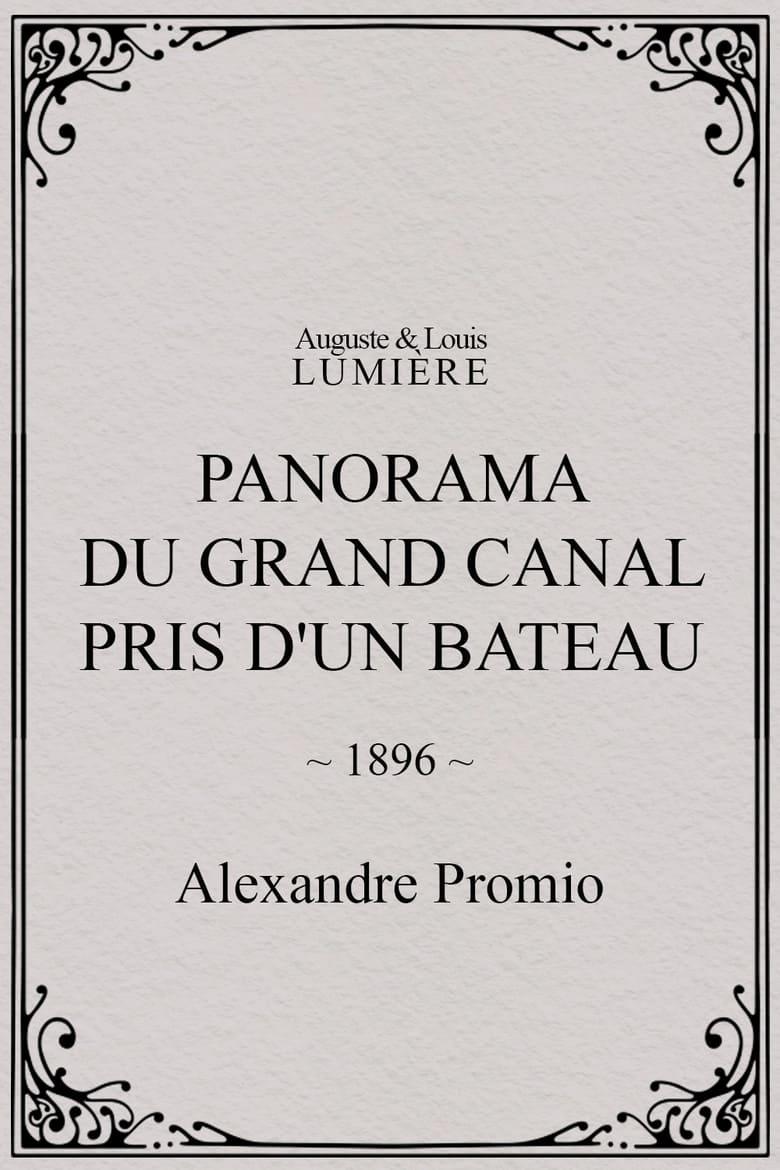 Poster of Panorama du grand Canal pris d'un bateau