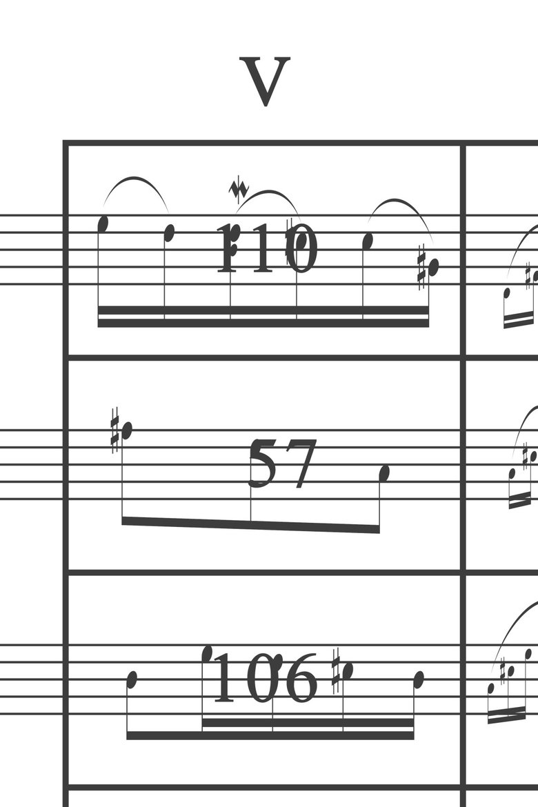 Poster of Anagrammatical Composition with Dice by VALIE EXPORT (after W.A. Mozart, Piano) for Soprano Saxophone