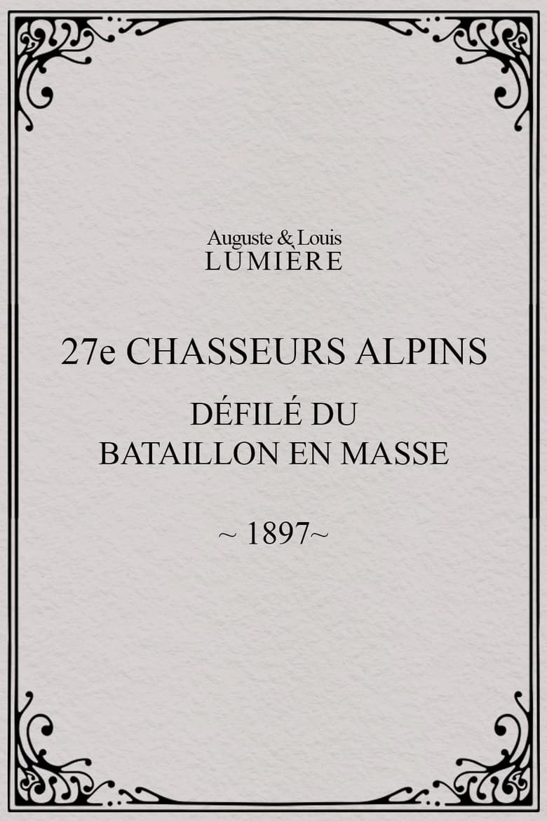 Poster of 27ème chasseurs alpins : défilé du bataillon en masse