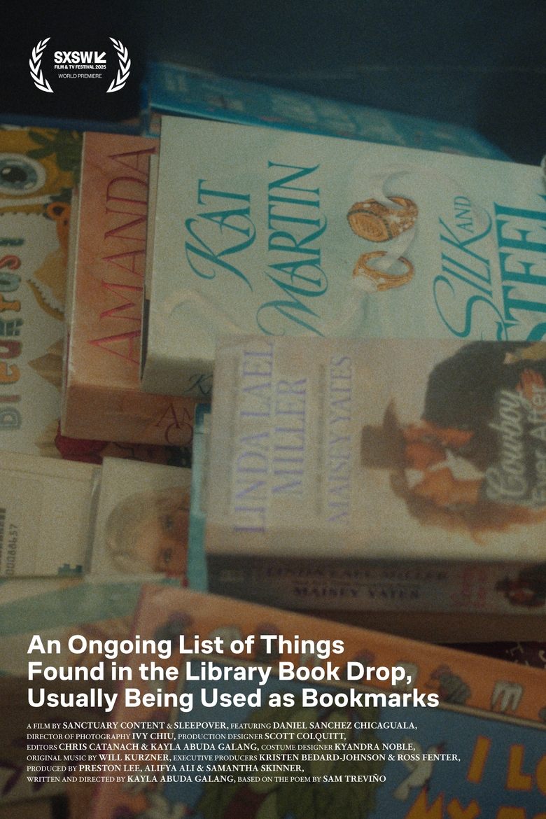 Poster of An Ongoing List of Things Found in the Library Book Drop, Usually Being Used as Bookmarks