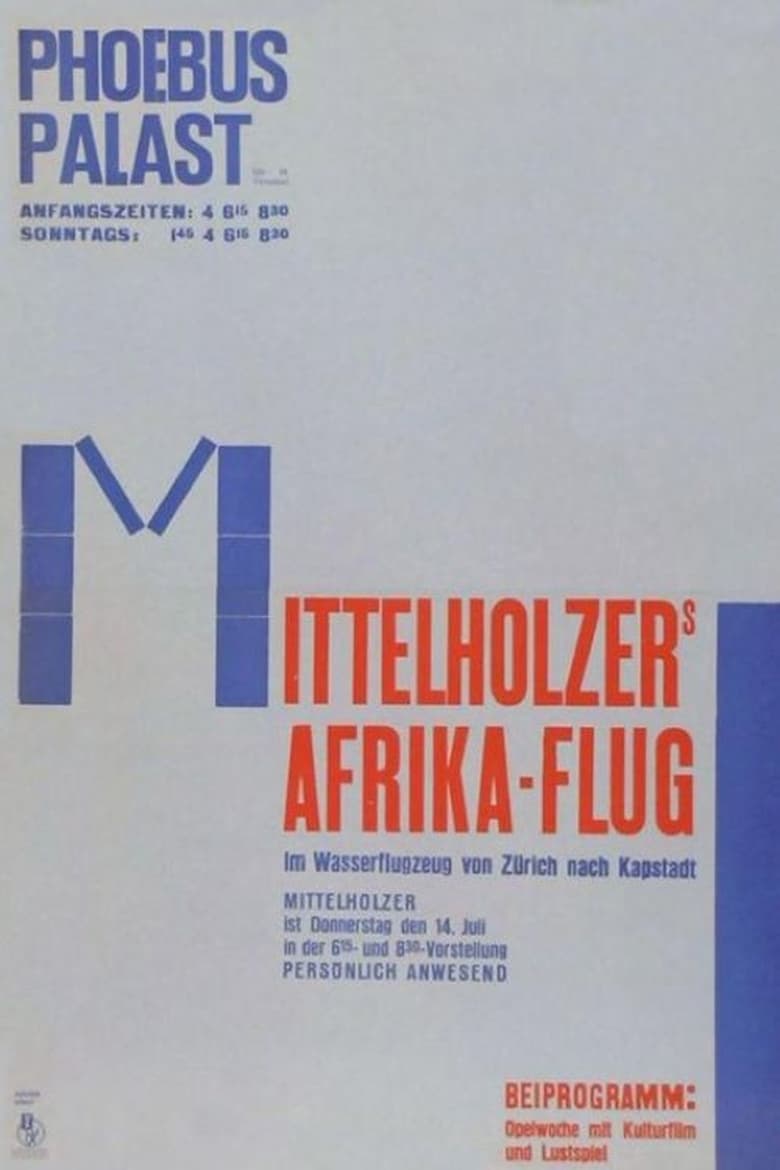 Poster of Mittelholzers Afrikaflug