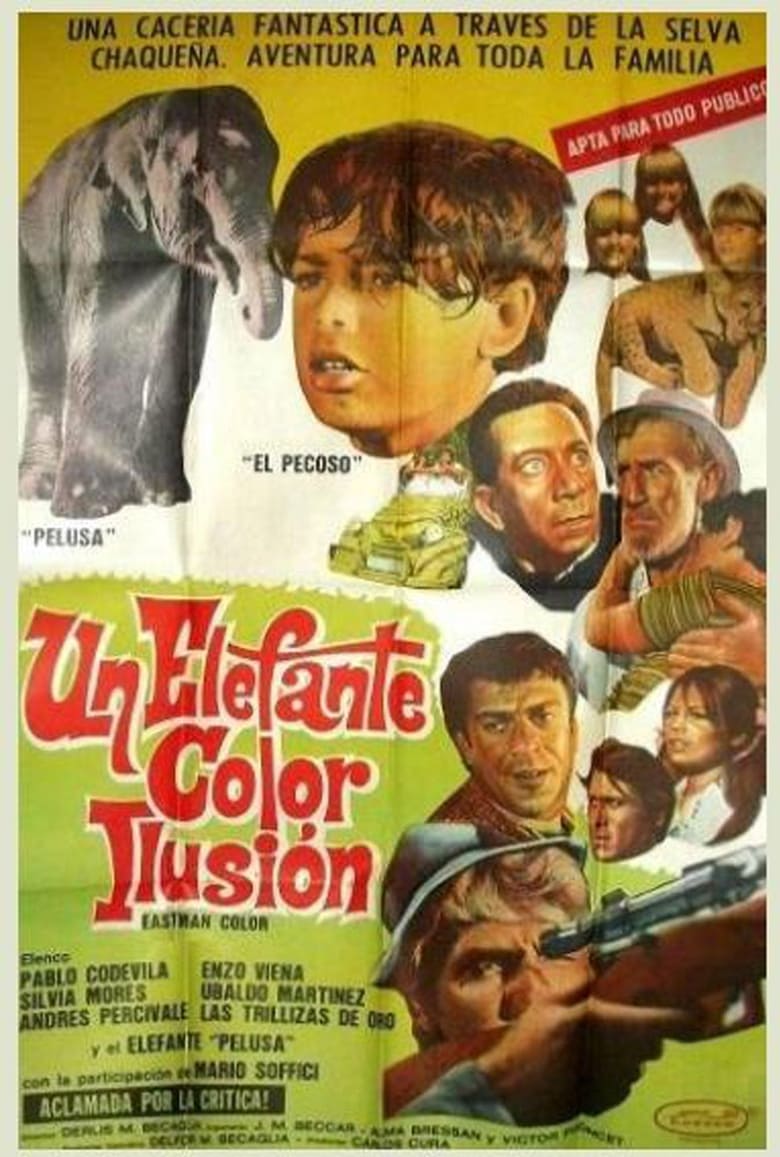 Poster of Un elefante color ilusión