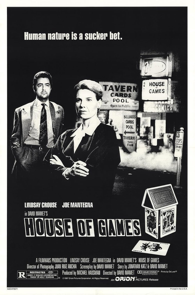 Poster of David Mamet on 'House of Games'