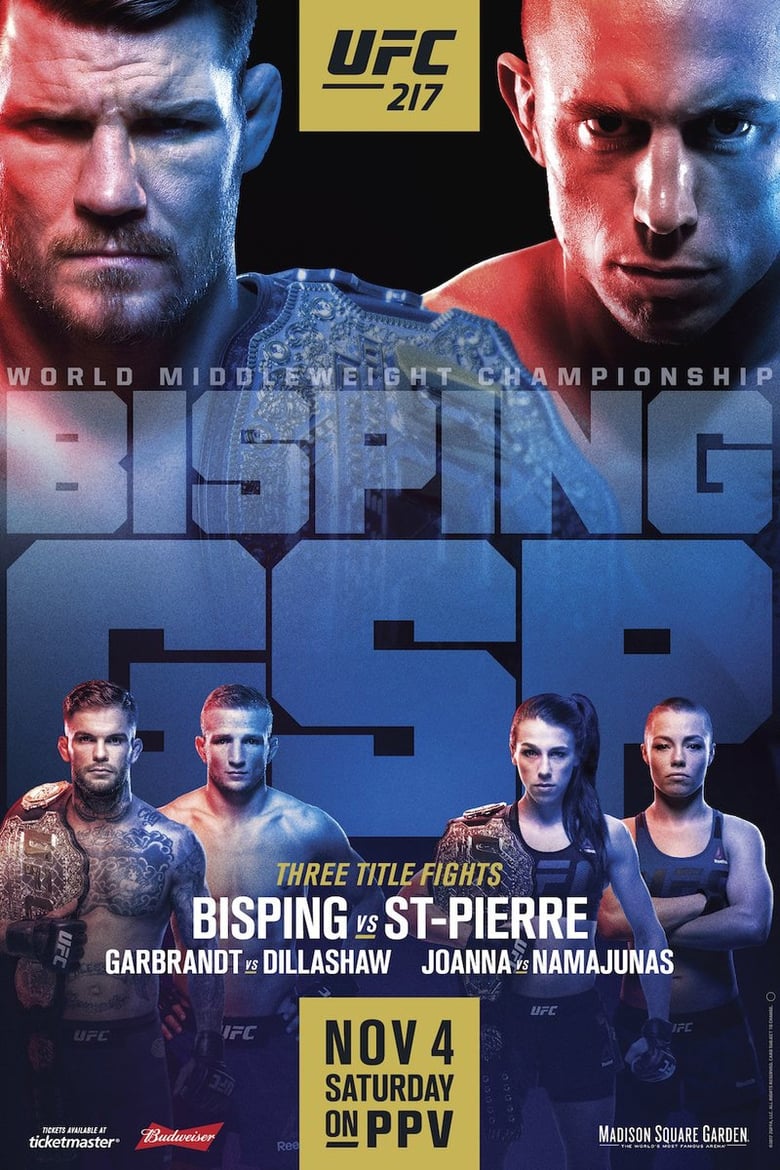 Poster of UFC 217: Bisping vs. St-Pierre