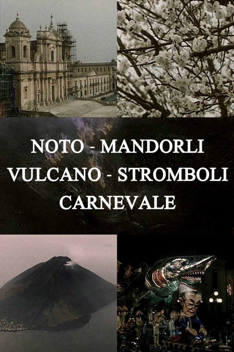 Poster of Noto, Almond Trees, Volcano, Stromboli, Carnival