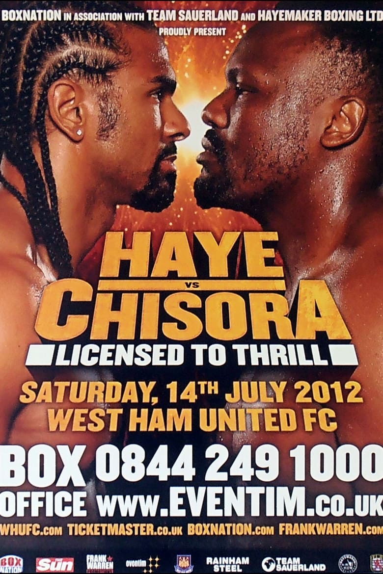 Poster of David Haye vs. Derek Chisora