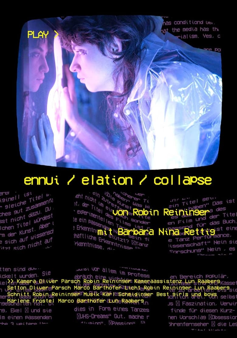 Poster of ennui / elation / collapse