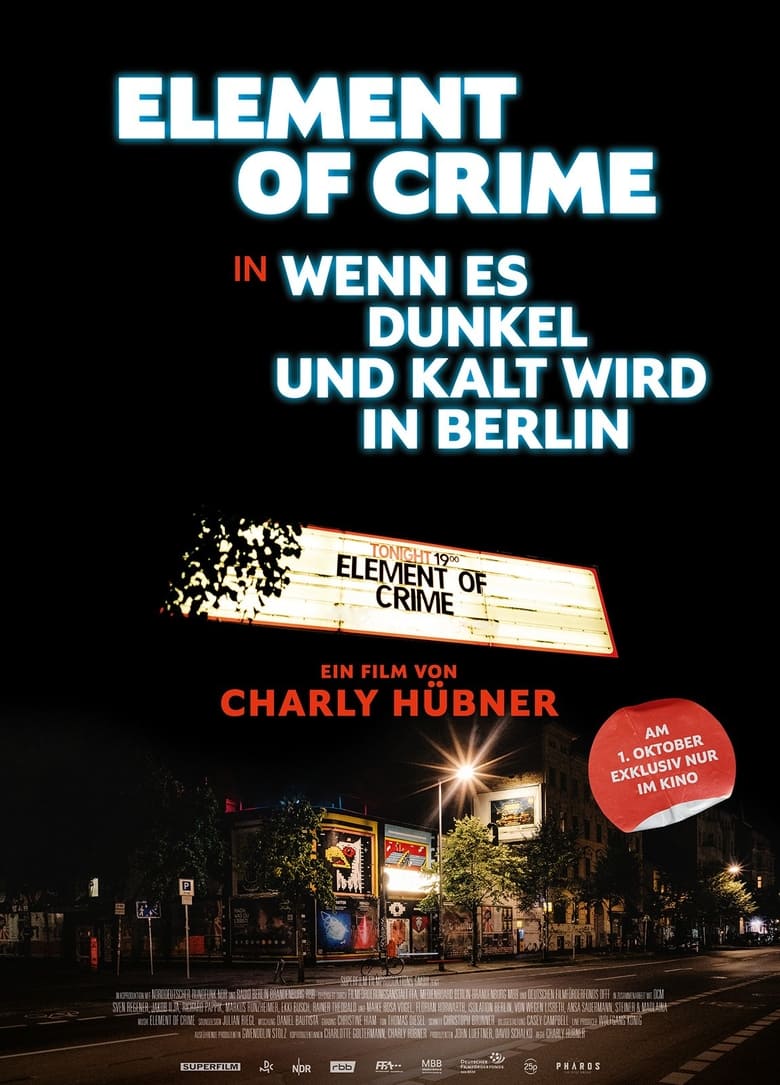 Poster of Element of Crime in Wenn es dunkel und kalt wird in Berlin