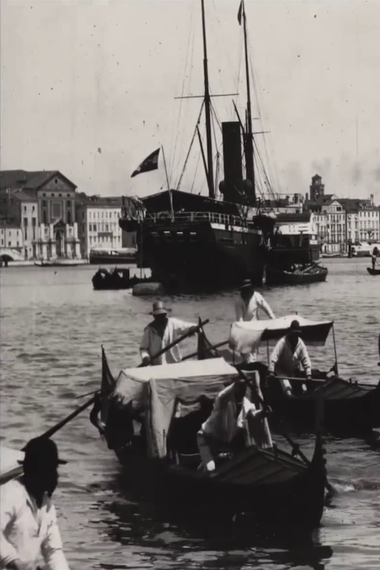 Poster of Venice, harbour scene with gondolas