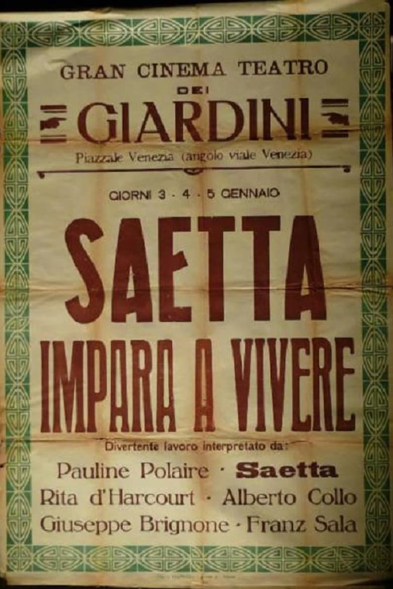 Poster of Saetta impara a vivere