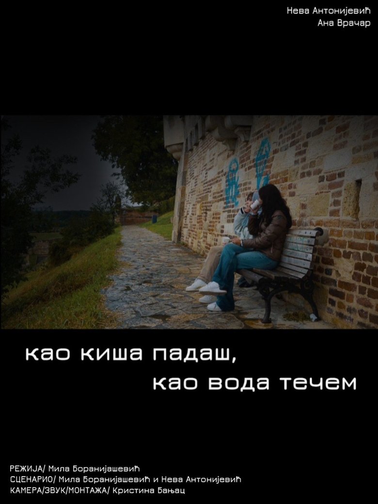 Poster of you  fall like rain, i run like water