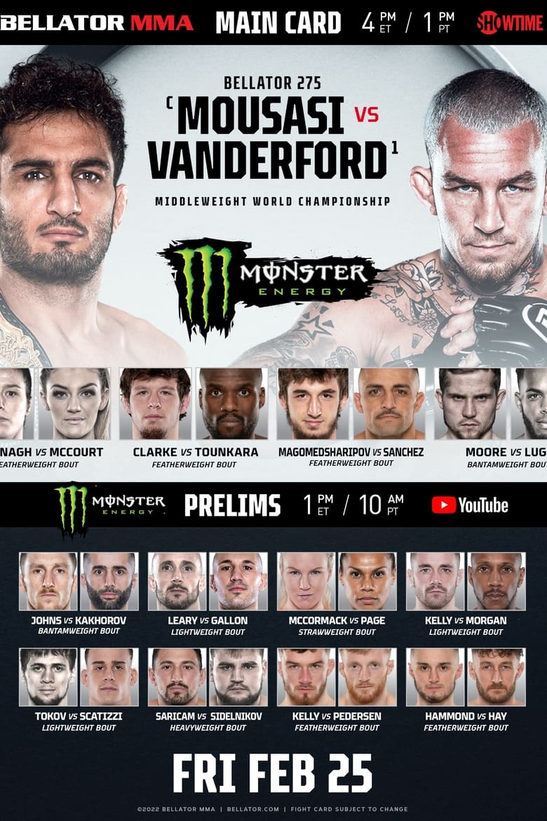 Poster of Bellator 275: Mousasi vs. Vanderford