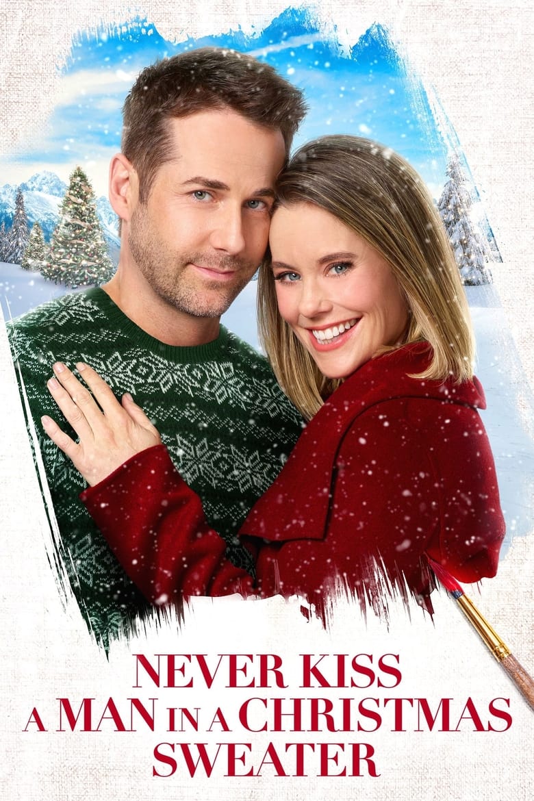 Poster of Never Kiss a Man in a Christmas Sweater