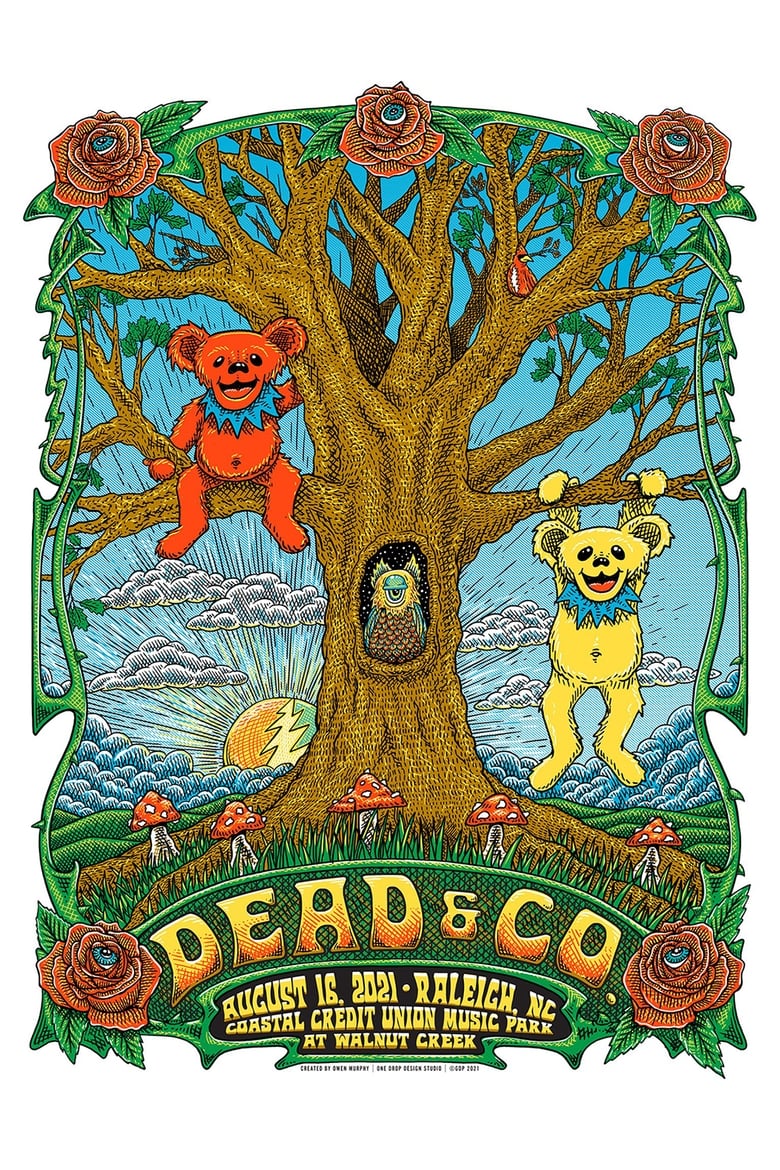 Poster of Dead & Company: 2021-08-16 Coastal Credit Union Music Park at Walnut Creek, Raleigh, NC